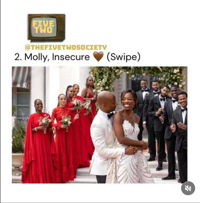 Who had the best wedding dress in Black Tv/cinema?