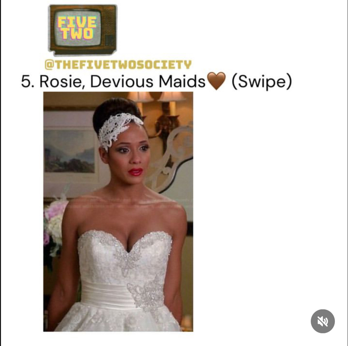 Who had the best wedding dress in Black Tv/cinema?
