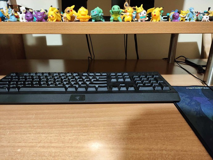 What kind of decorations or items do you have on your desk?