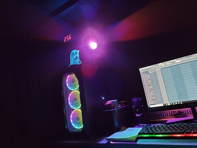 What kind of decorations or items do you have on your desk?