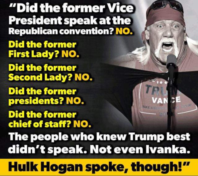 Isnt this strange for the convention of one of the two major political parties?