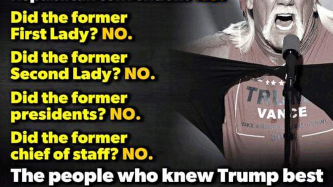 Isn't this strange for the convention of one of the two major political parties?