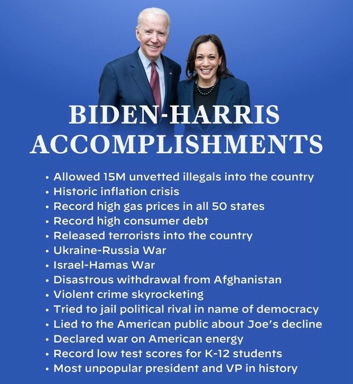 What were some of the Biden/Harris accomplishments?