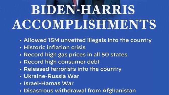 What were some of the Biden/Harris accomplishments?