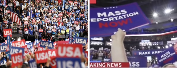 Did you see a difference in message in the conventions?