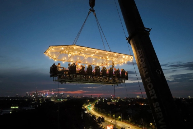 Would you have DINNER with friends in the SKY?