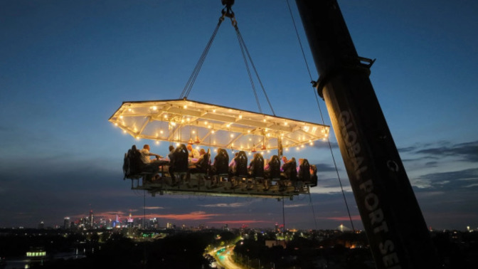 Would you have DINNER with friends in the SKY?