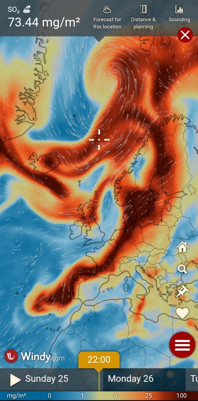 Are you being affected by the sulphur dioxide cloud?