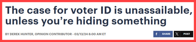 To get into the Democrats National Convention this week *PHOTO ID WAS REQUIRED*. So why do Democrats REFUSE to allow laws to require ID to vote?