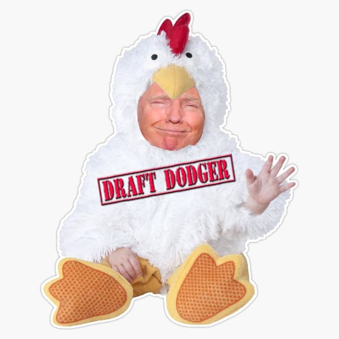 Will Chicken Trump successfully get out of debating future President Harris?