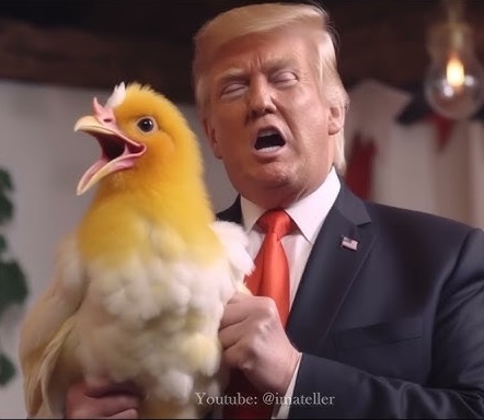 Will Chicken Trump successfully get out of debating future President Harris?
