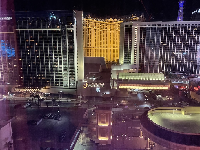 View from my hotel room at the Flamingo 🦩 