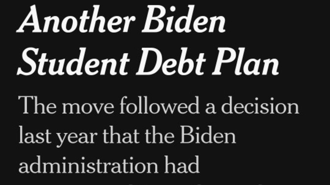 SCOTUS just stayed the injunction forbiding the Biden Admin from forgiving up to $400B in student loans. What are your thoughts on the issue?