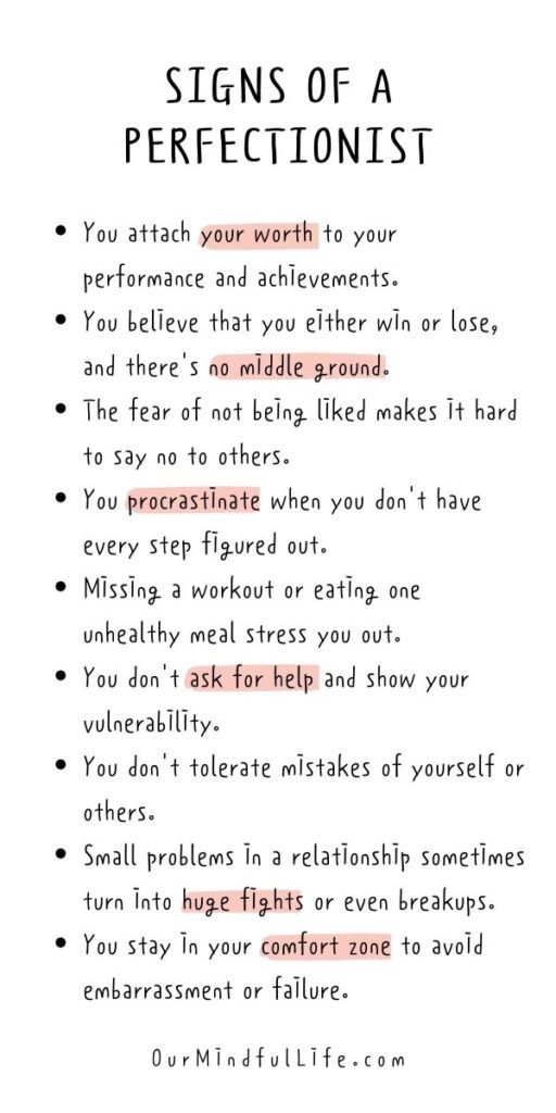 Do you know any perfectionists who don't hold themselves to the same standards?