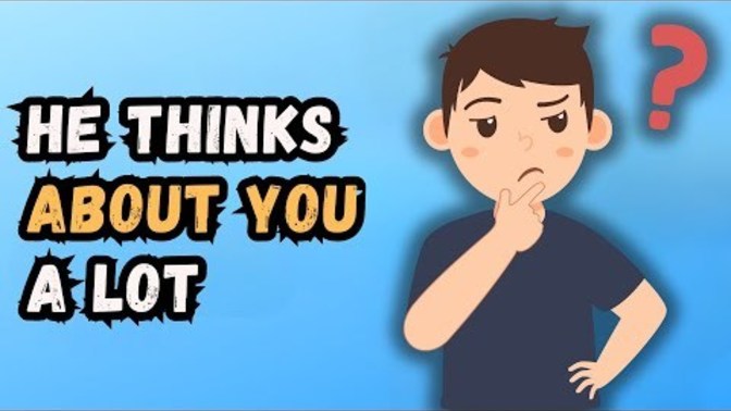 If you want to know if he's thinking about you, watch this video. Can you tell if he does?