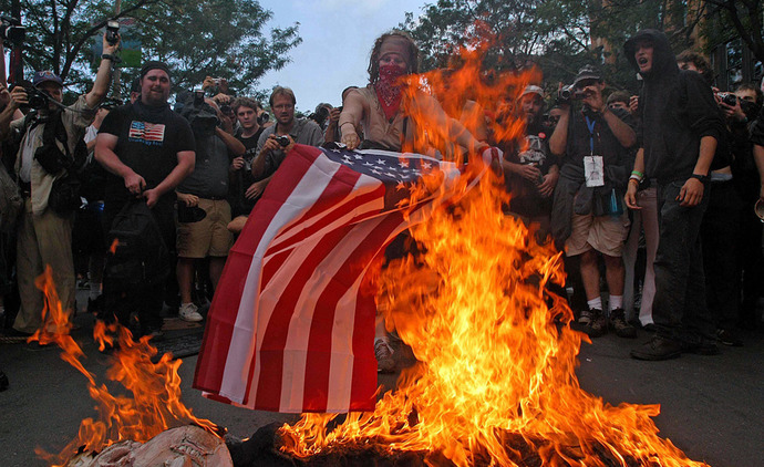What in your opinion should be the consequences of someone burning your countries flag?