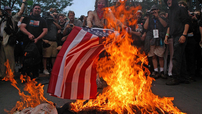 What in your opinion should be the consequences of someone burning your countries flag?