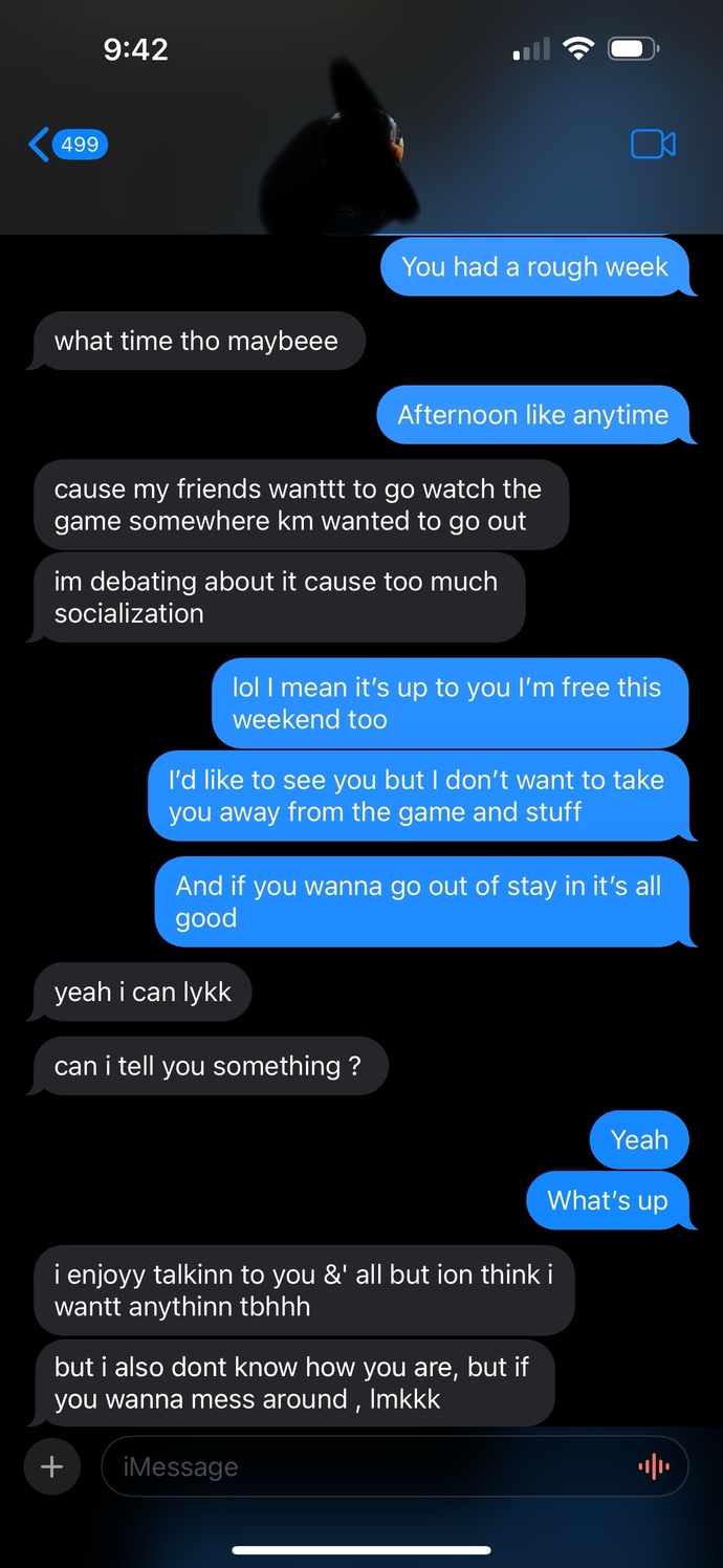 I dont know how you are but if you wanna mess around lmkkkk?