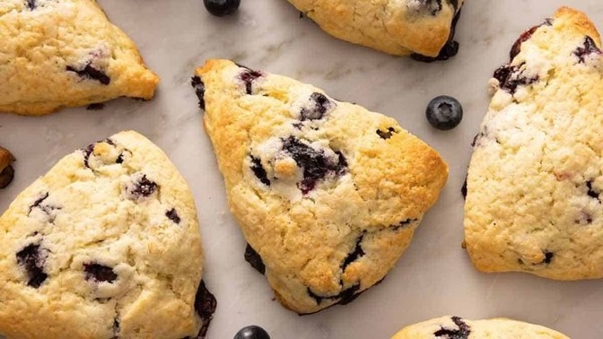 Blueberry scones or blueberry muffins?