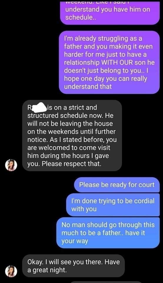 A friend of mine asked a while back, what should it cost to be a father, so I will ask, why should a man have to fight to see his children?