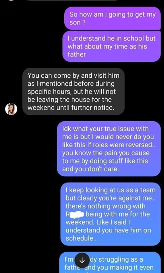 A friend of mine asked a while back, what should it cost to be a father, so I will ask, why should a man have to fight to see his children?