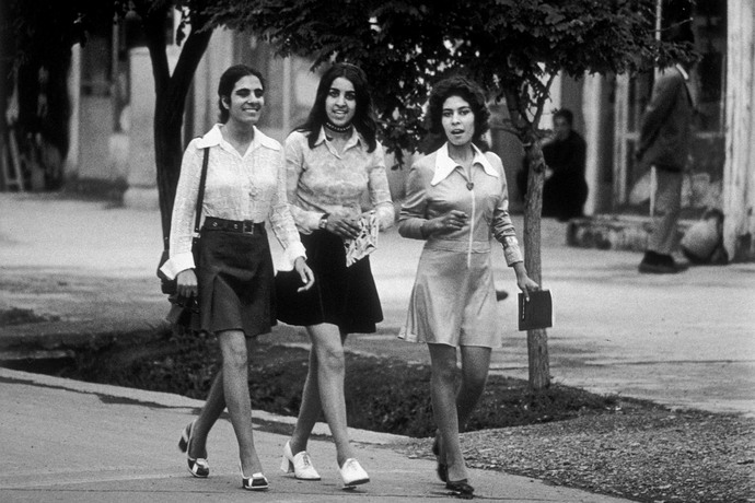 Afghanistan, 1972, young women in miniskirts