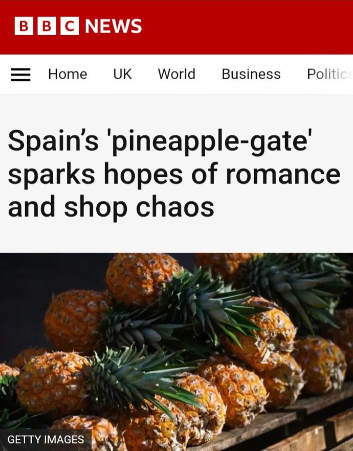 Would you push a pineapple around a supermarket to find a date?