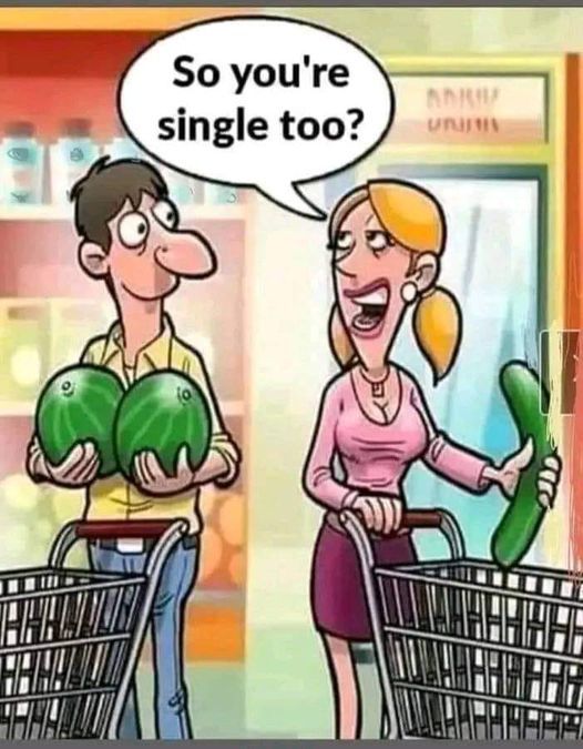 Would you push a pineapple around a supermarket to find a date?
