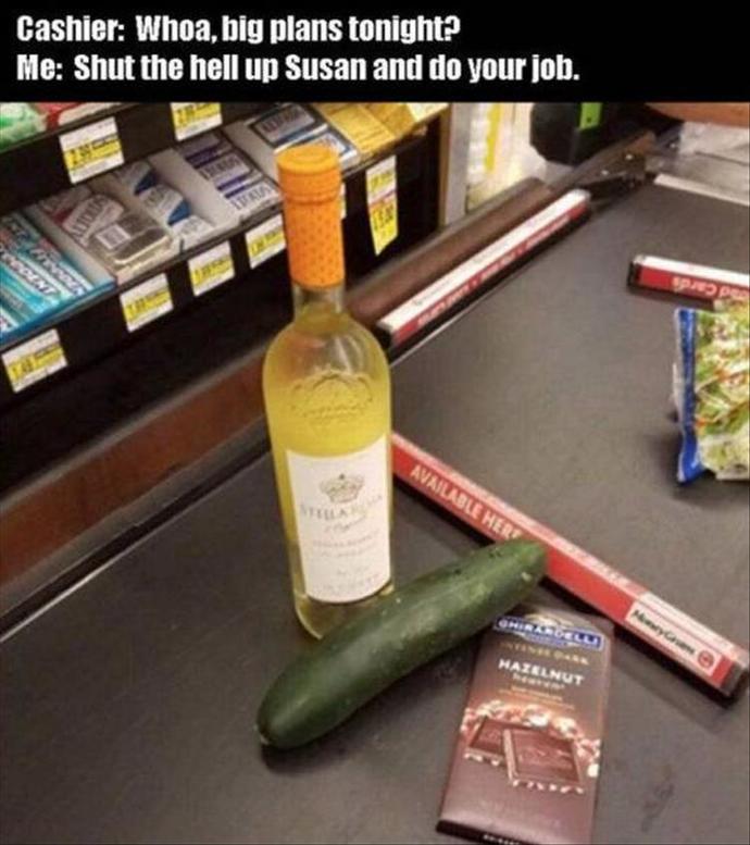 Would you push a pineapple around a supermarket to find a date?