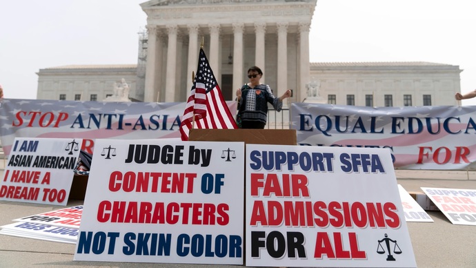 Guys, The Supreme Court strikes down use of race in college admissions. Does that mean the Supreme Court believes the races have equal intelligent?