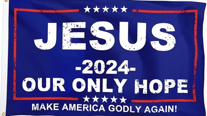 If you drive by a house flying this flag, who do you assume they're voting for?