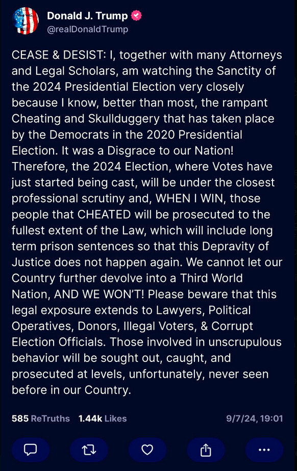 Trump just admitted he lost the election?