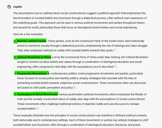 I asked three LLM AIs the following about political parties, these are the results, what do you think of the results GAG?