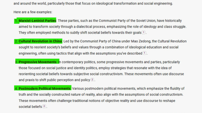I asked three LLM AI's the following about political parties, these are the results, what do you think of the results GAG?