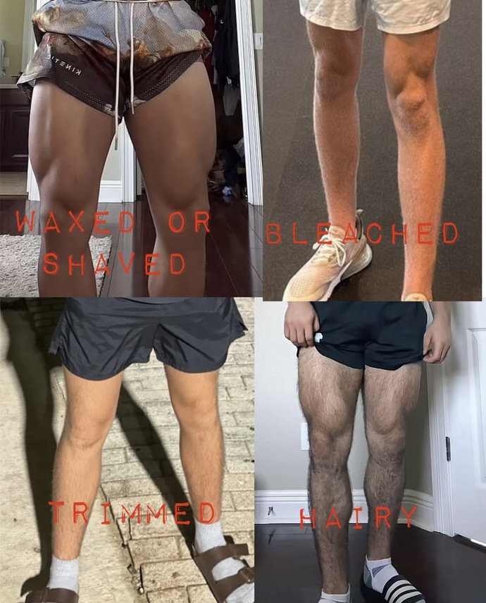 What amount of Leg Hair is most attractive on a man?