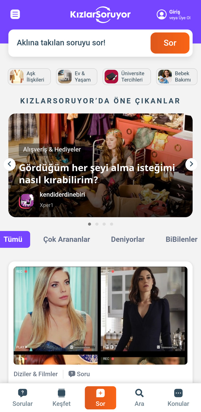 Do you use the KızlarSoruyor app?