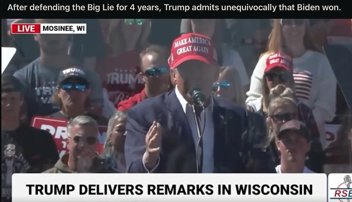 So we’re good with 2020 Big Lie, right? It was legit?