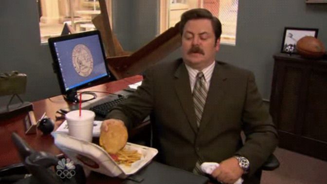 You ever try to eat something and just completely miss your mouth?