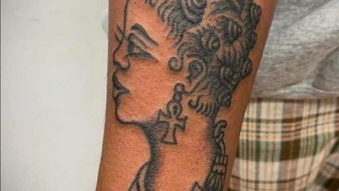 What are your thoughts and opinions on this beautiful African Queen with Bantu knots tattoo?