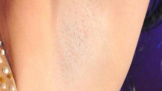 How will she apply deodorant on top of the armpit hair pebbles?