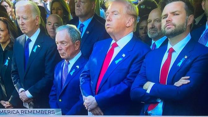 From this screen grab - why does he look so bored - maybe because he can't make a 9/11 loss about himself?