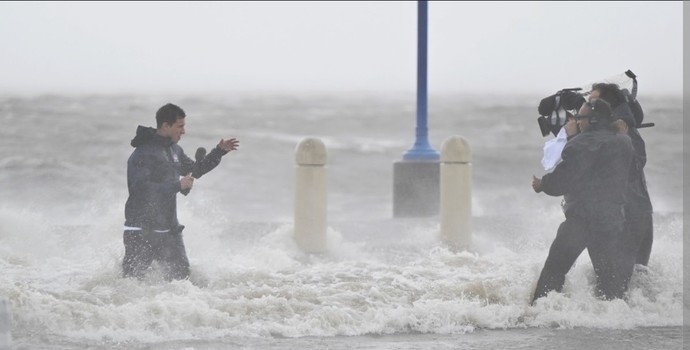 Whats your thoughts on these news orgs STILL sending out weathermen to the middle of a hurricane, blizzard, hail, earthquake, etc?