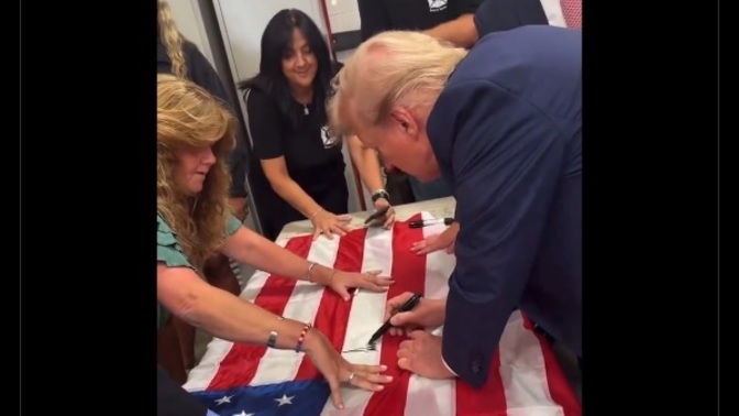 How come the Trumplicans and FAR RIGHT have the RIGHT to do this to the American Flag?