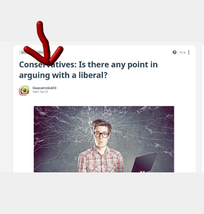 Conservatives: Is there any point in arguing with a liberal?