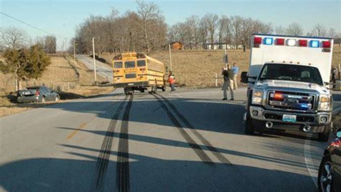 Has your school bus ever been in a crash if so tell the story?