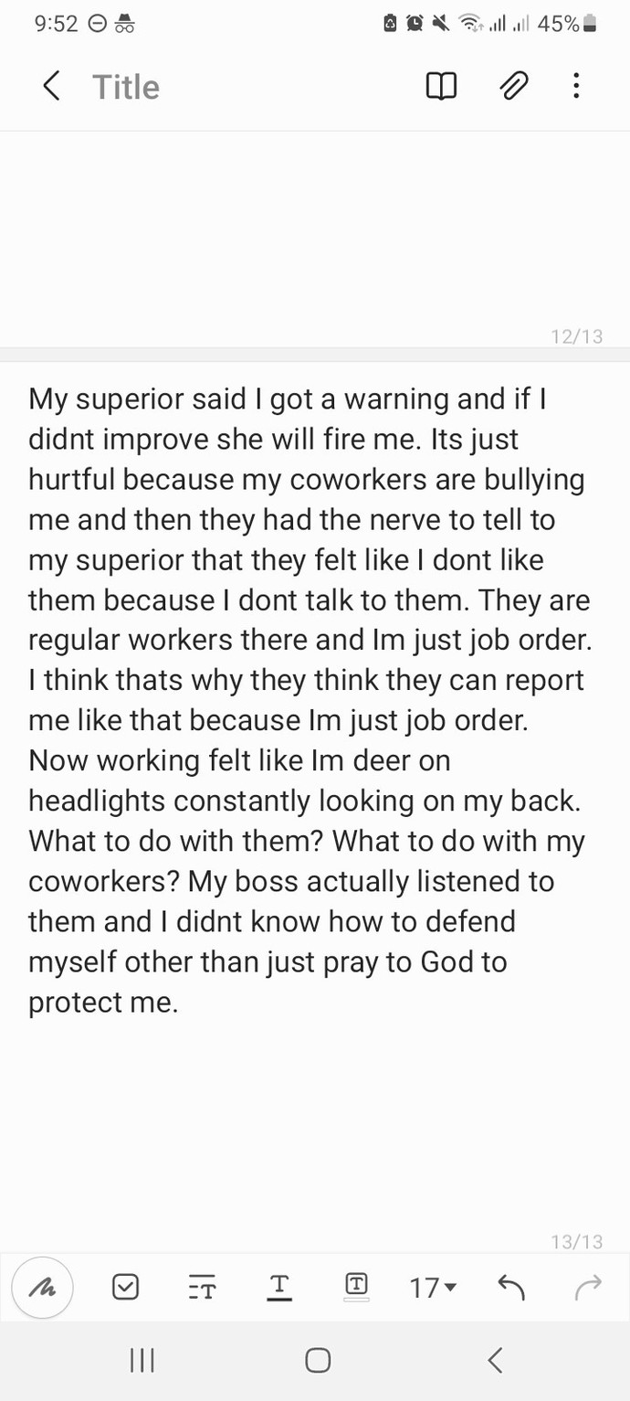 Do you think my coworkers are right reporting me as a result of me almost getting fired?