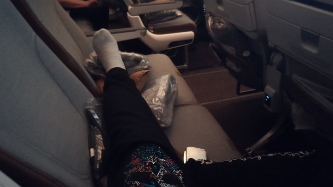 Have you tried having all three seats for you in the plane?