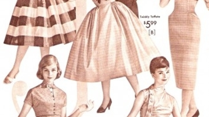 Who has better fashion: young women in the 1950s vs. young women in the 2020s?