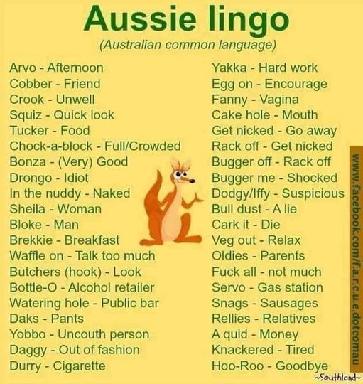 What Australian slang do people outside of Australia know?