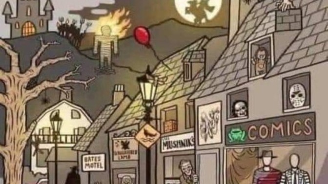 What movies can you find in the picture?